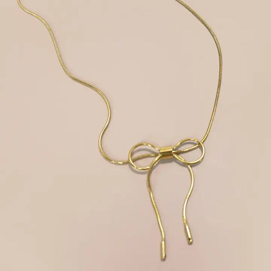 18K Stainless Steel Tarnish Free Bow